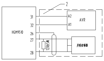 Diesel generating set high in distributing precision and capable of automatically modulating frequency and voltage