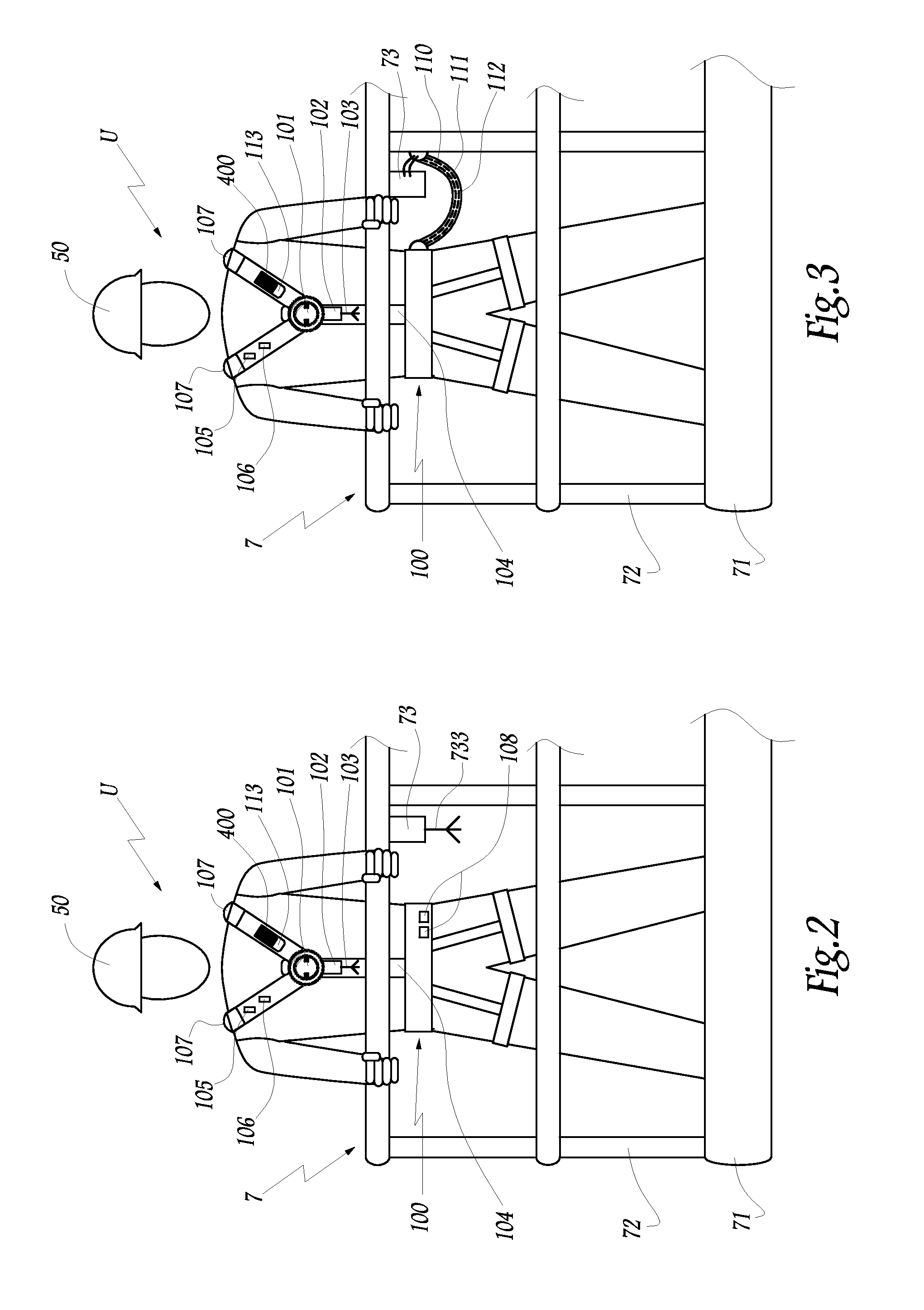 Protecting device for a user of an aerial lift and aerial lift comprising such a device