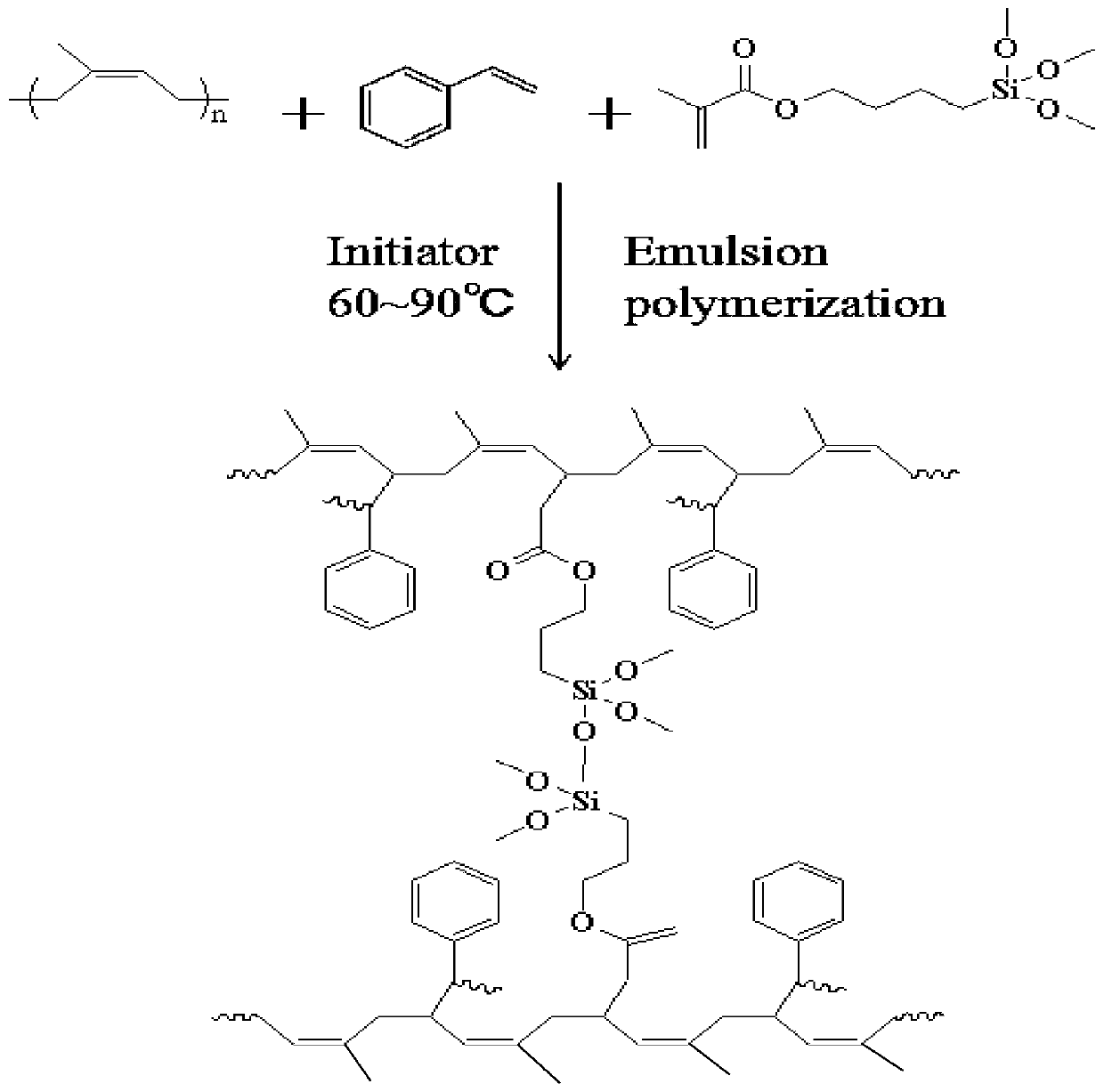 Preparation method of silicone-modified DNRL grafted copolymer