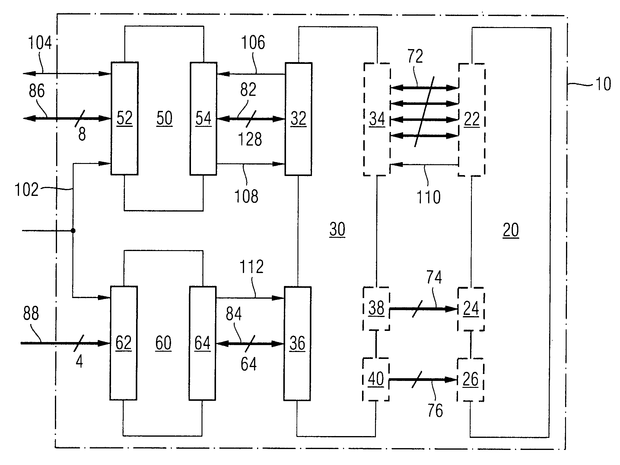 Memory device having components for transmitting and receiving signals synchronously