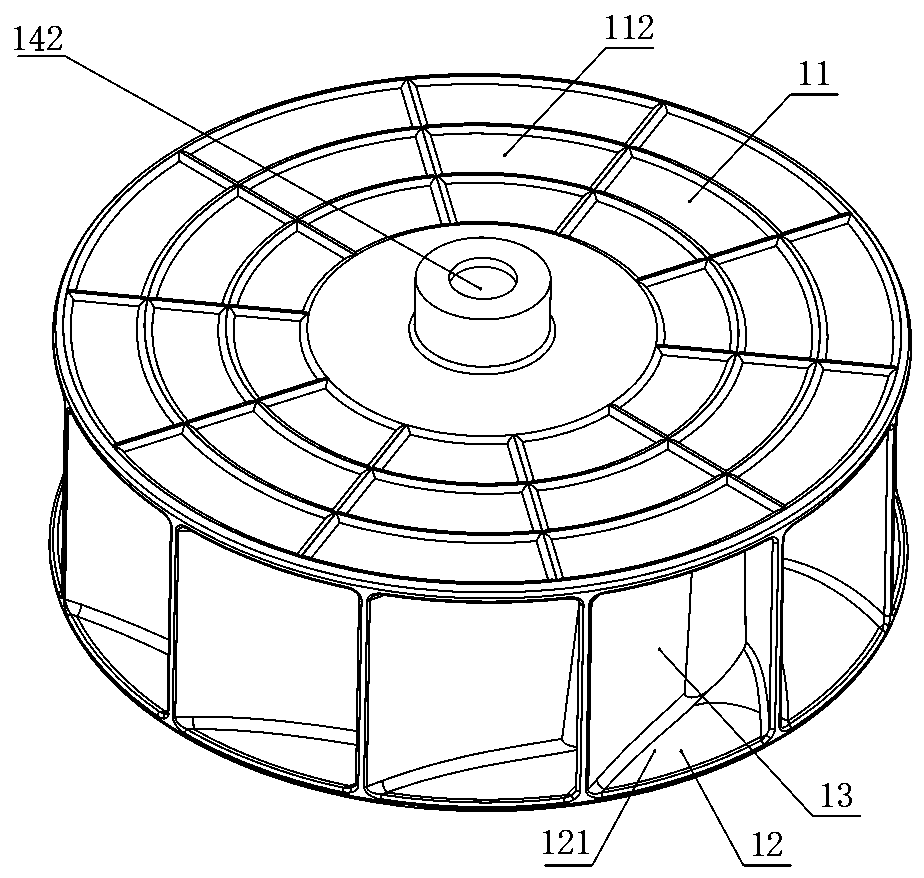 Centrifugal impeller injection molding mold