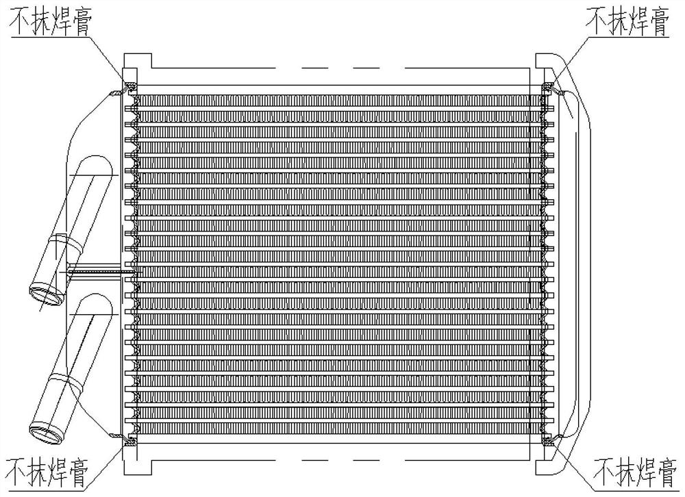 Automobile all-aluminum air heater and assembling method thereof