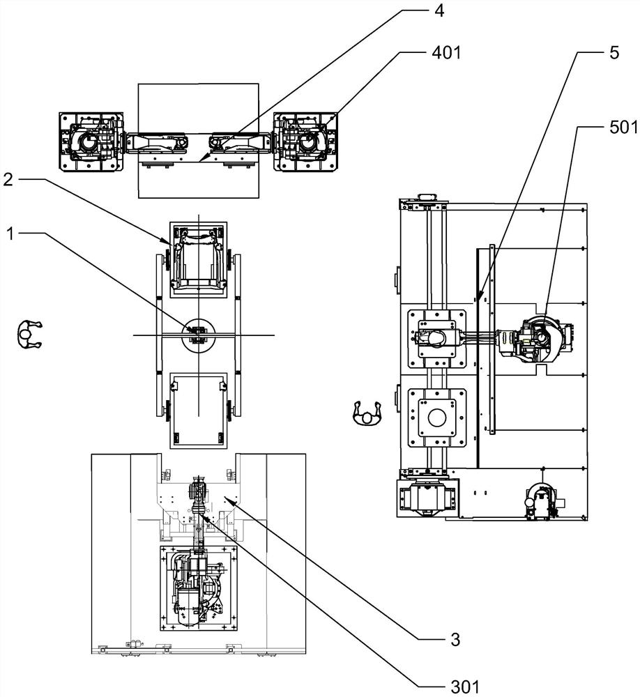 A multi-station robot production line and production method