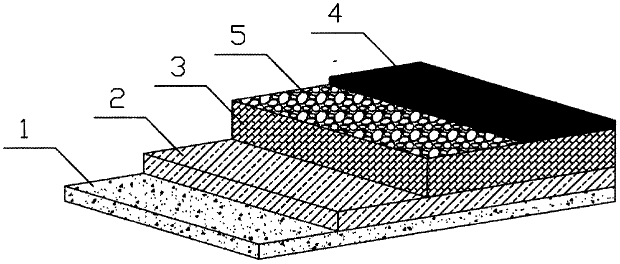 Novel epoxy resin bicycle lane thin-layer pavement structure