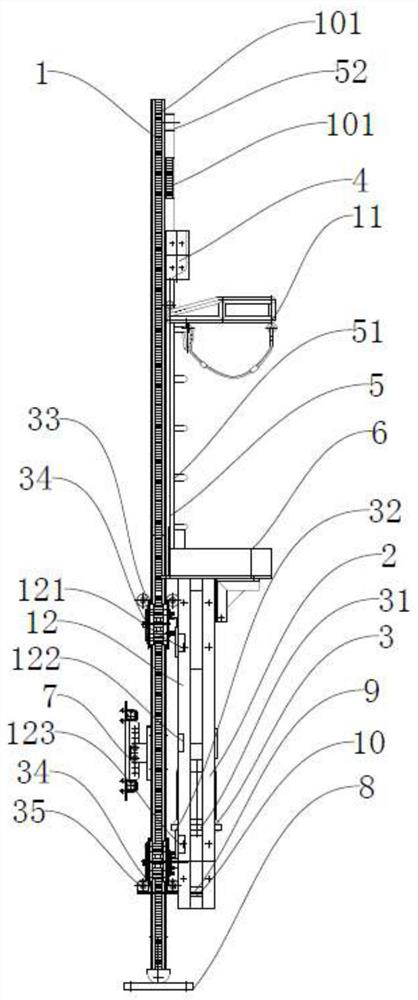 Wind power tower drum internal maintaining and repairing device