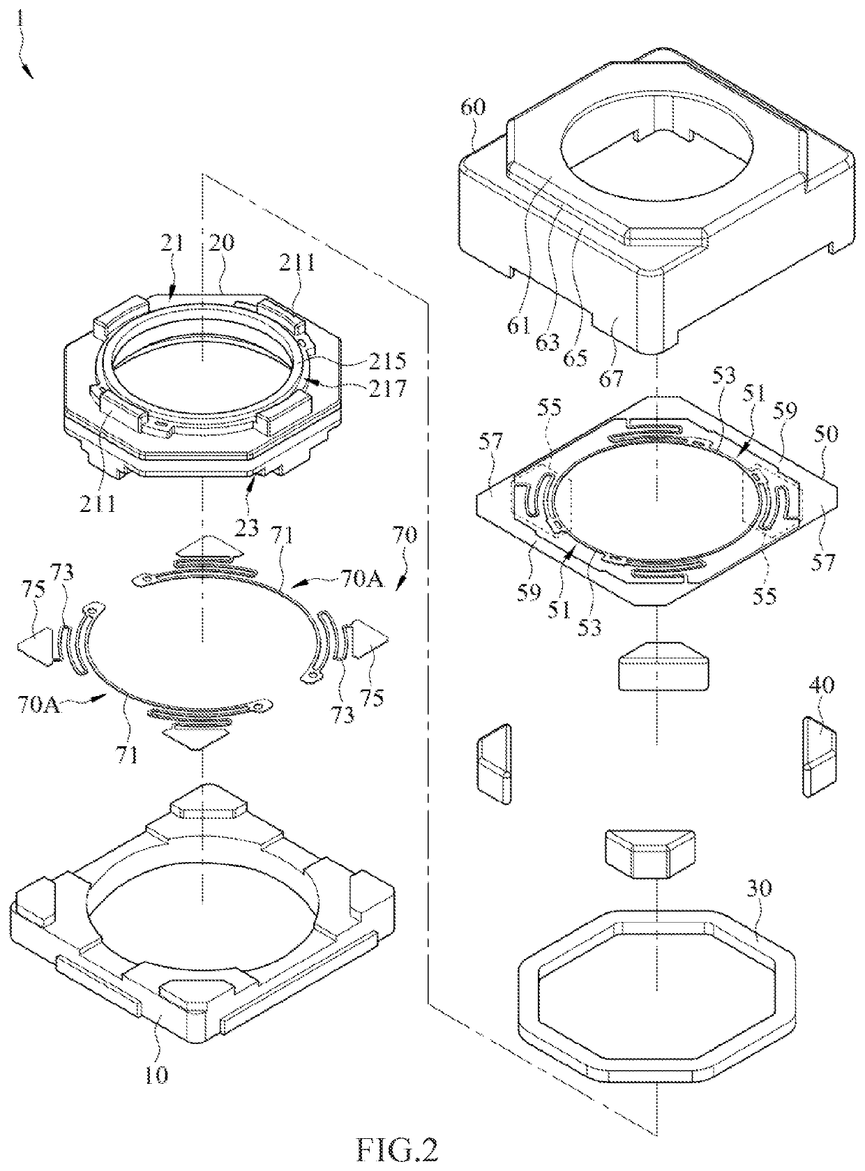 Anti-twist structure of voice coil motor