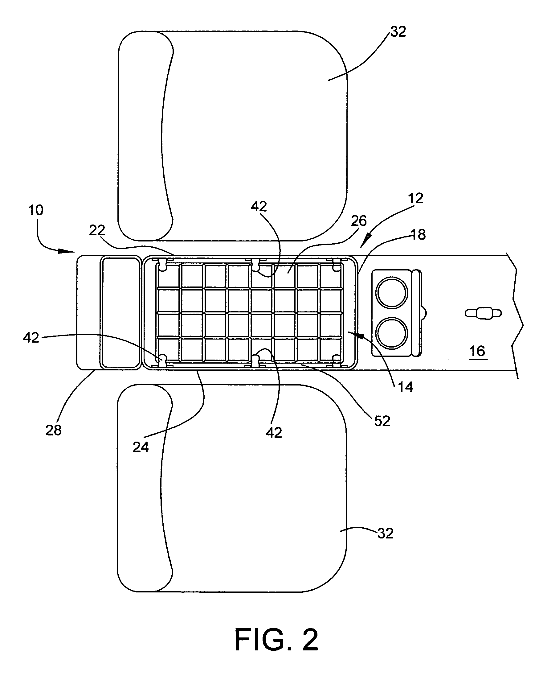 Vehicle center console defining a reconfigurable storage area