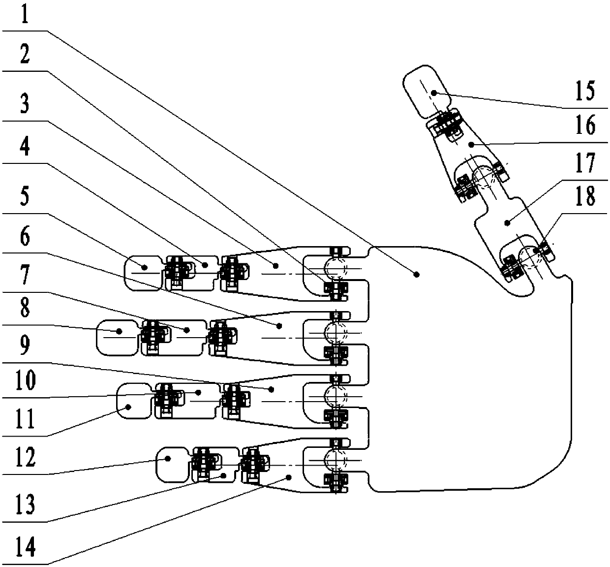 Multi-degree-of-freedom palm based on rod type ultrasonic motor and operation method thereof