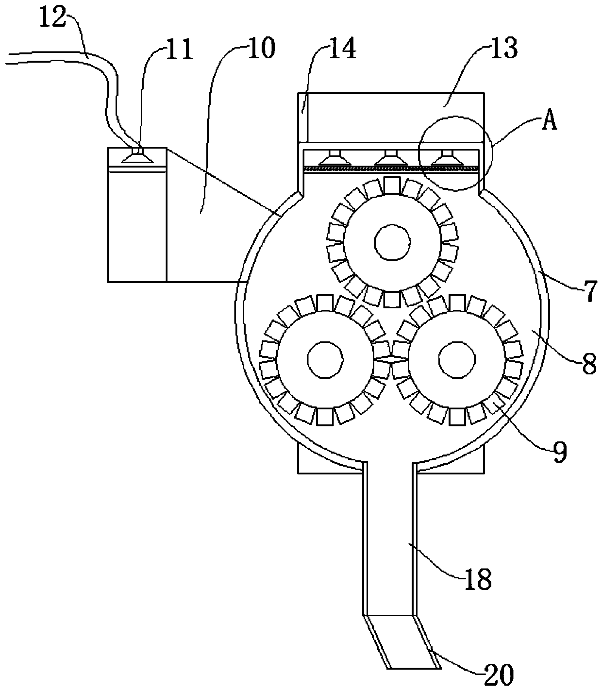 Stalk smashing system for corn harvester