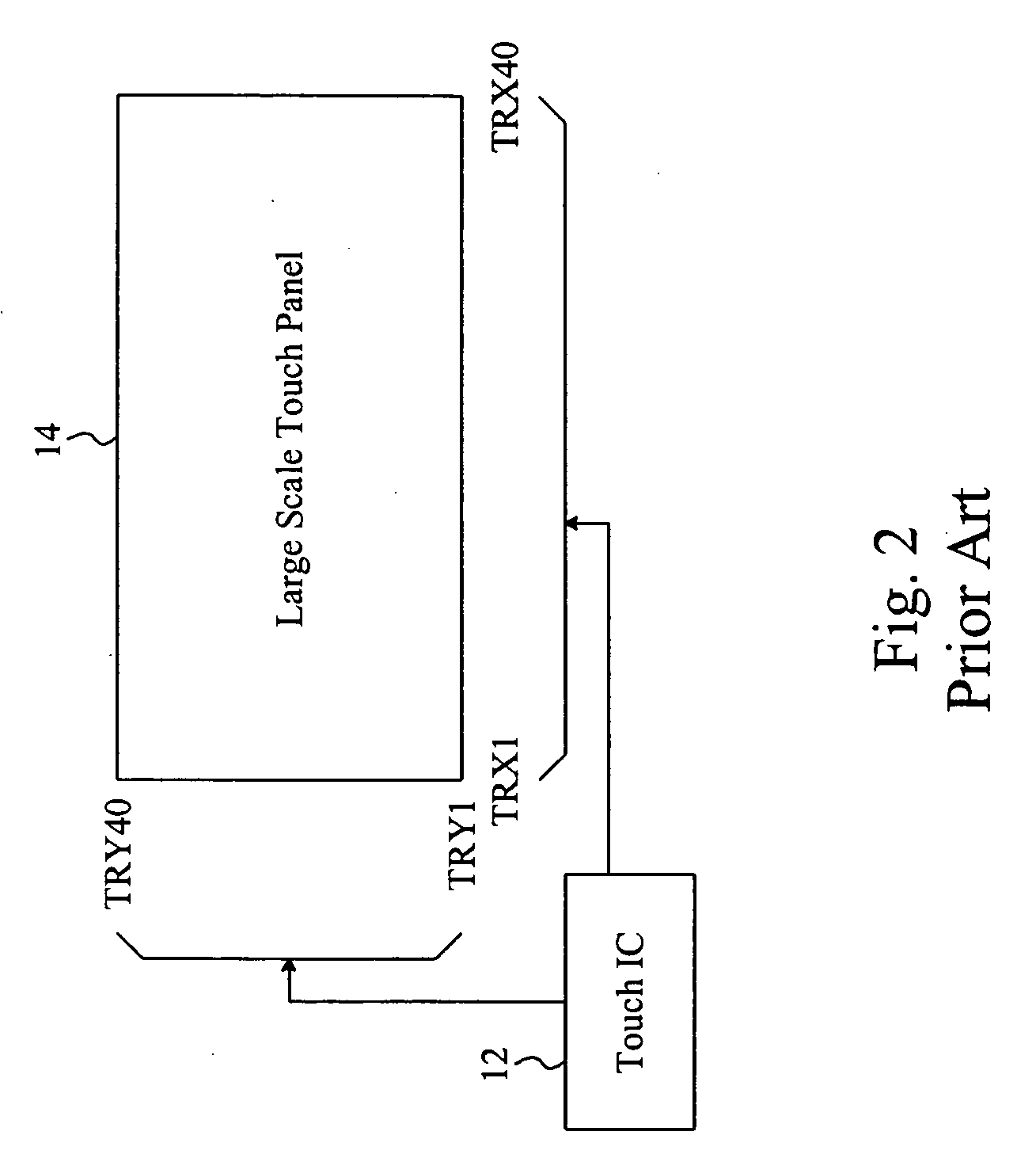 Circuit complexity reduction of a capacitive touch system