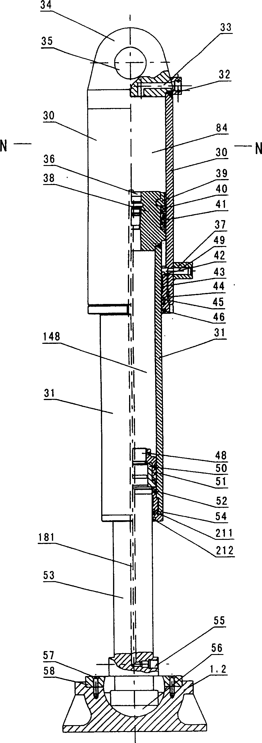 Suspending movable hydraulic support rack for advanced support in coal cutting roadway