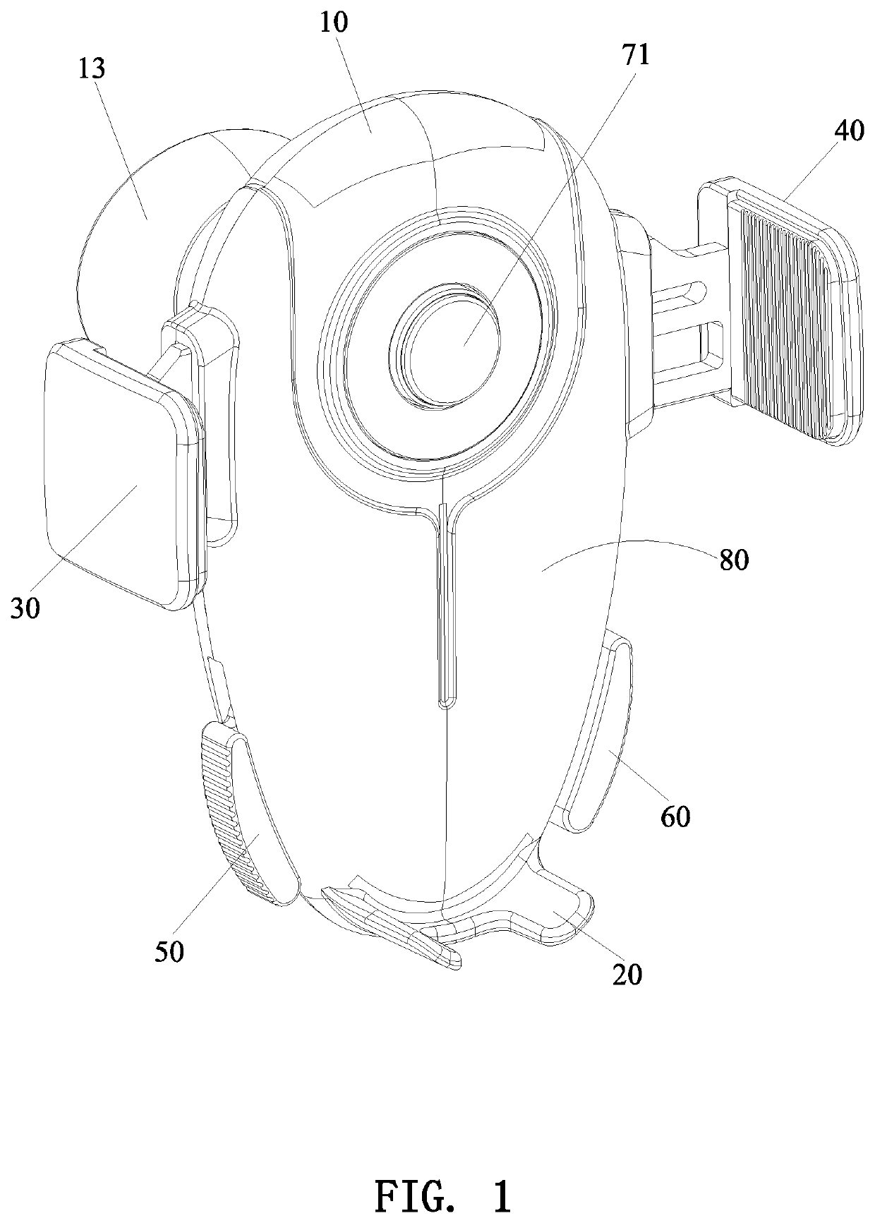 Automatic clamping holder for mobile device