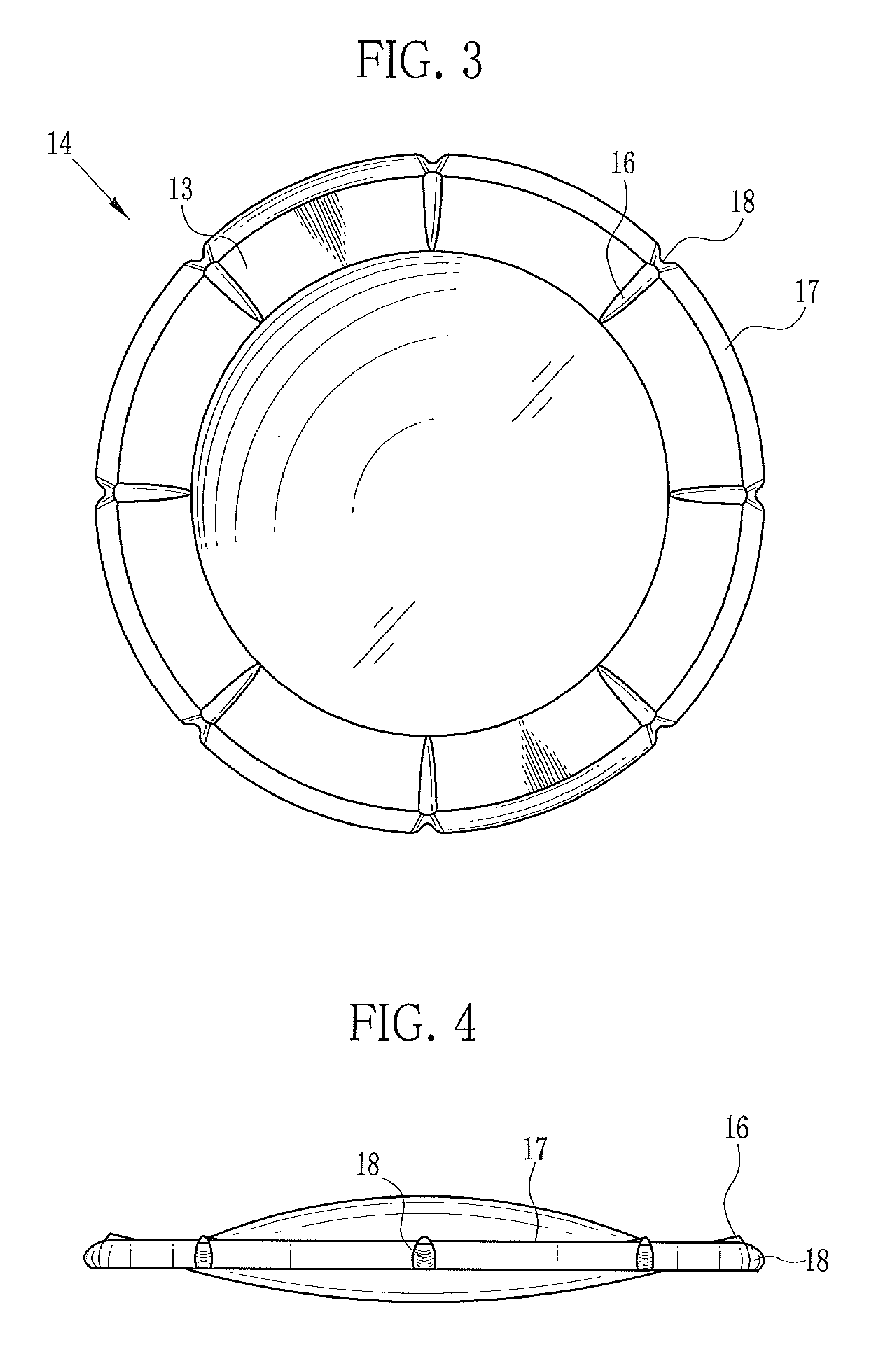 Composite molded lens and method for producing the same