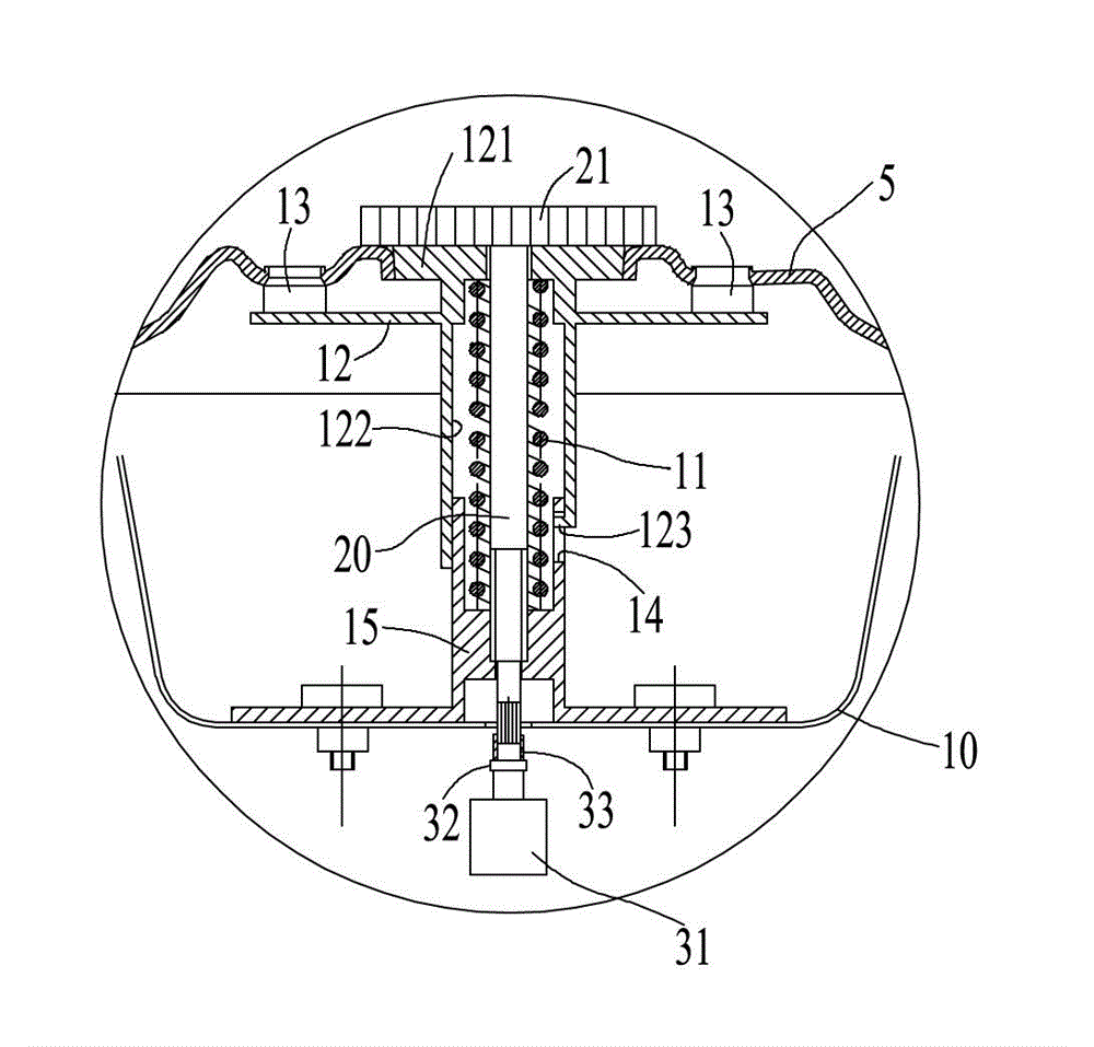 Spare tire fixing device