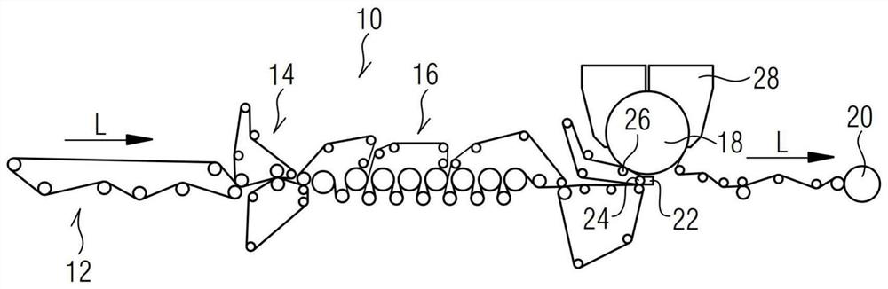 Machine and method for producing fibrous web