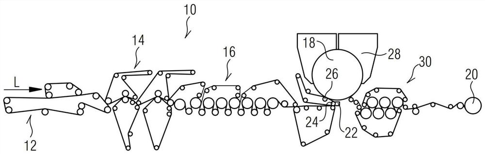 Machine and method for producing fibrous web