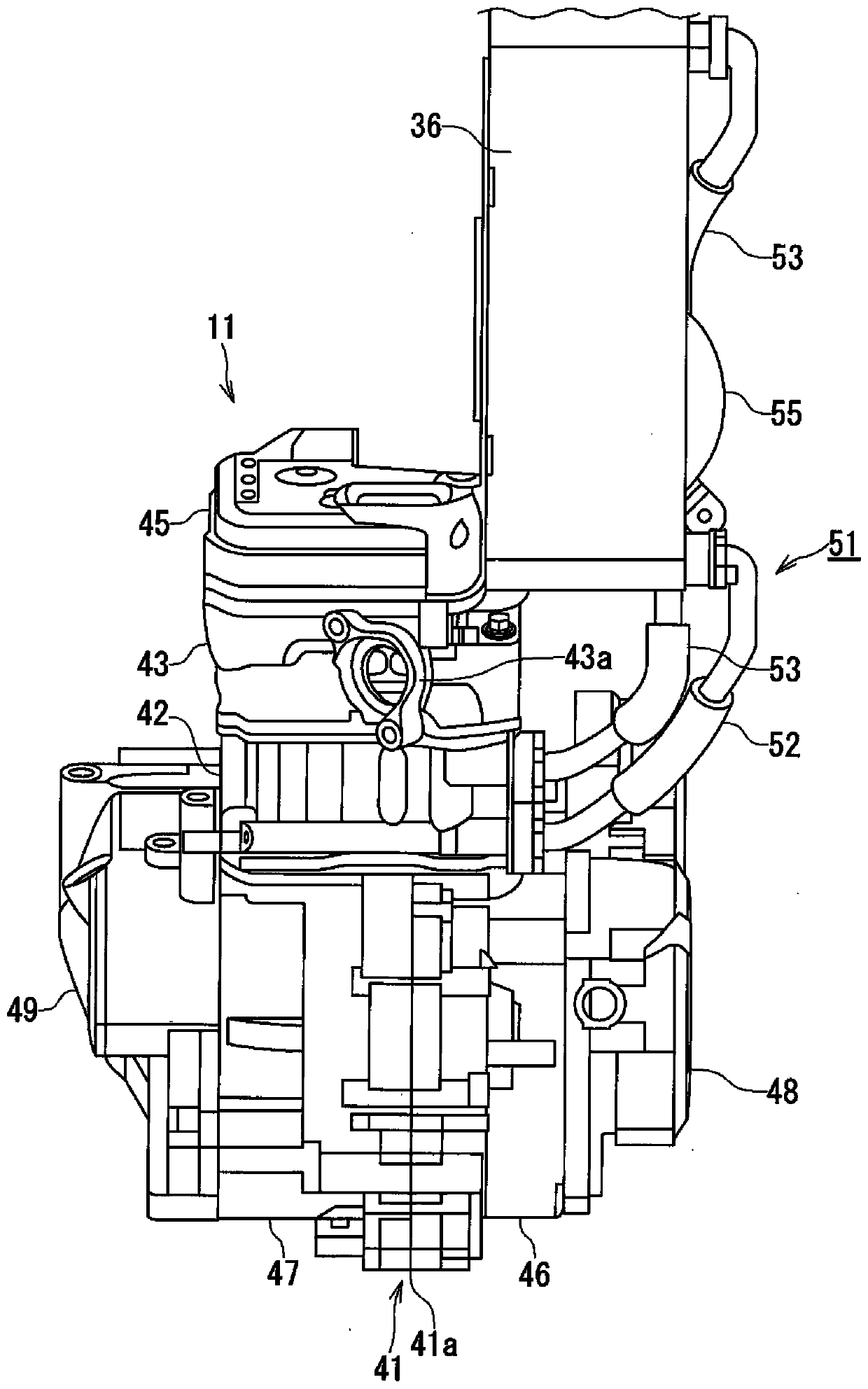 Lubricating oil channel structure of internal combustion engine