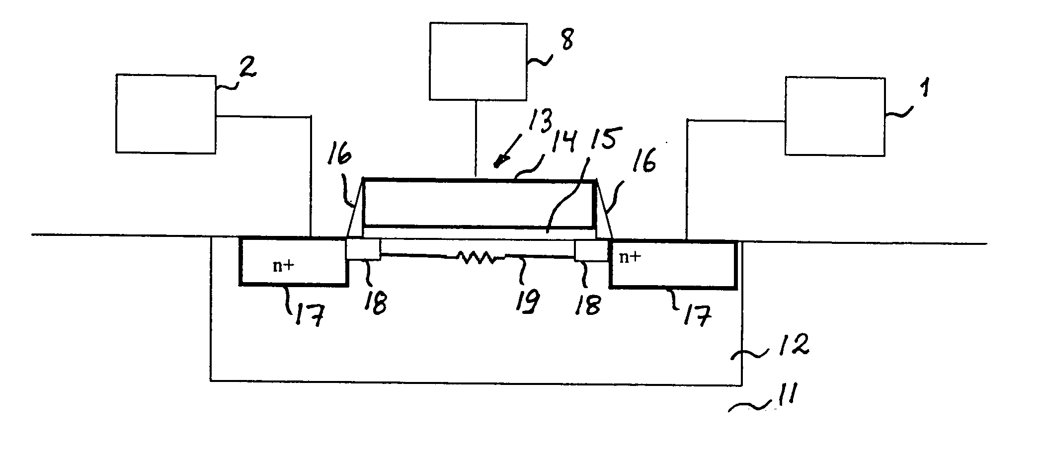 Device for ESD protection of an integrated circuit