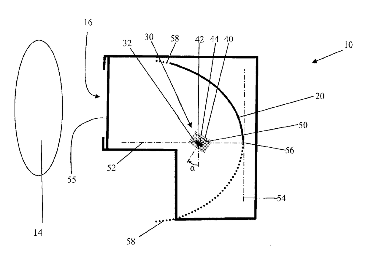 Medical thermometer having an improved optics system