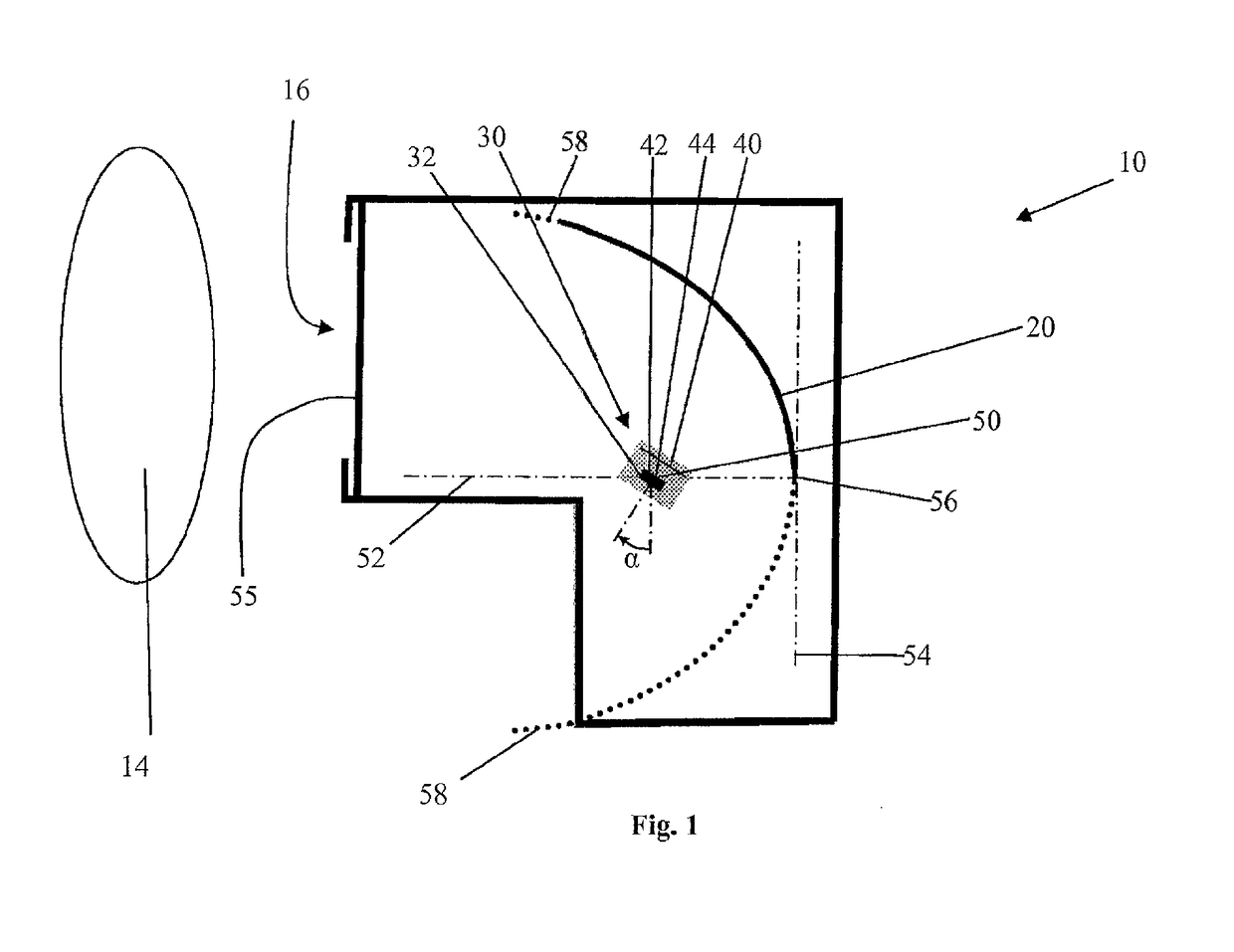 Medical thermometer having an improved optics system