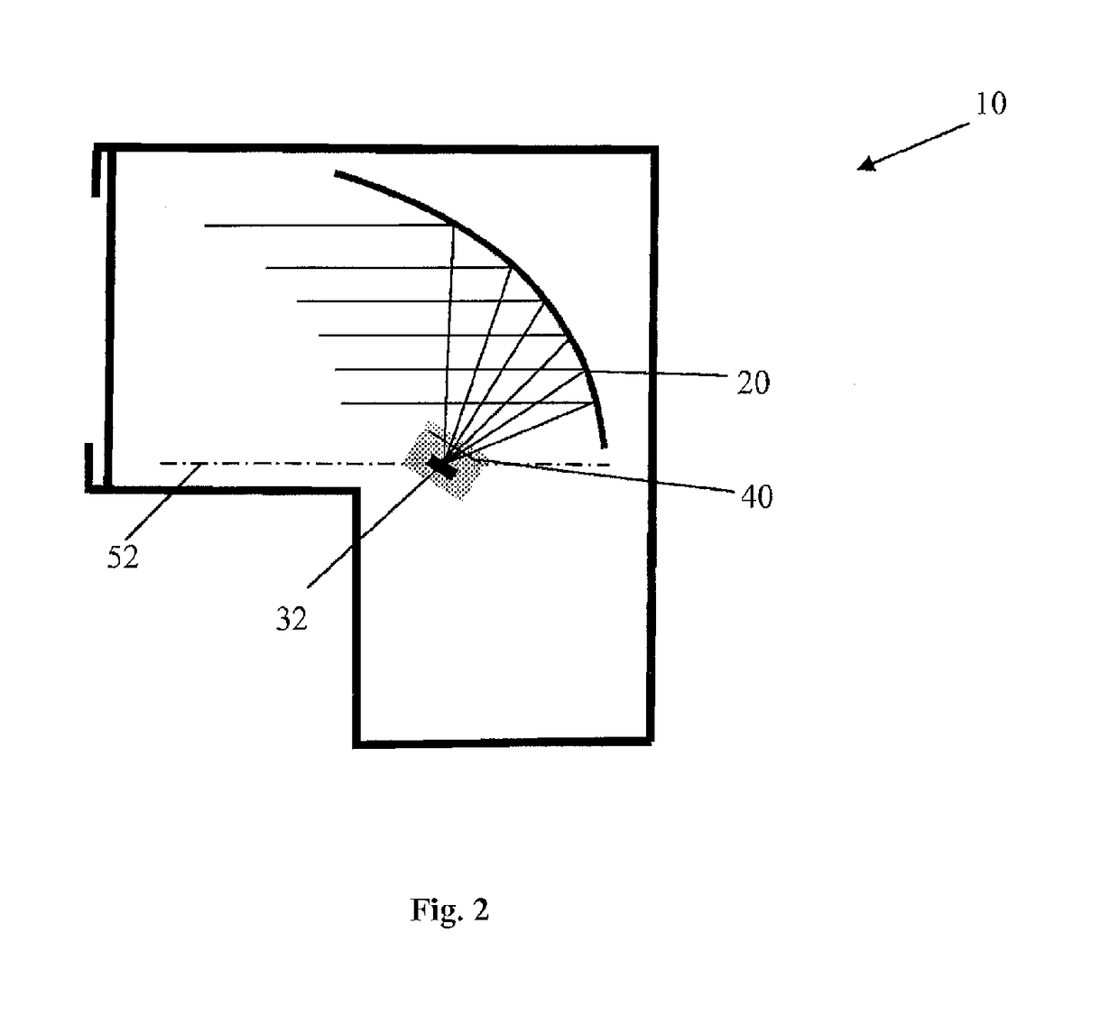 Medical thermometer having an improved optics system