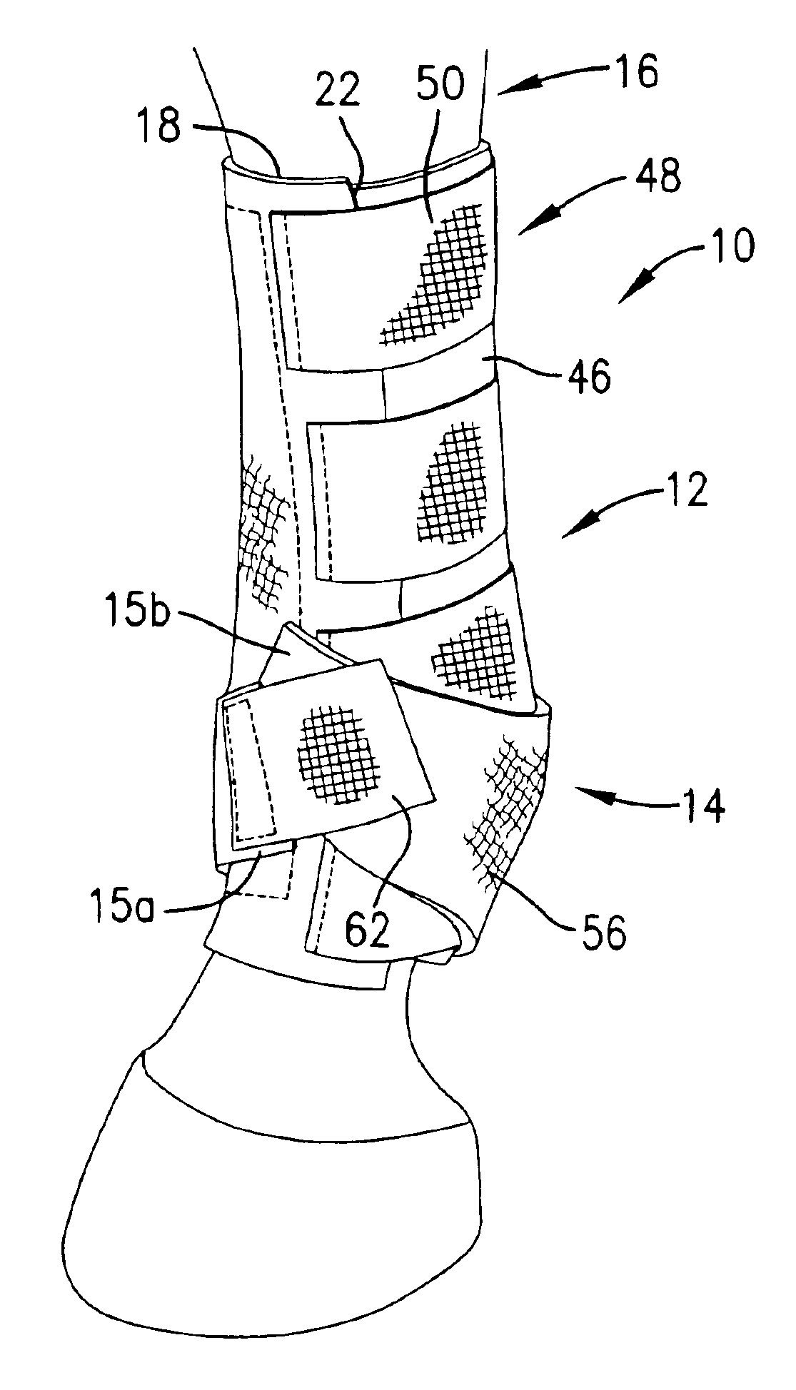 Breathable equine leg wrap