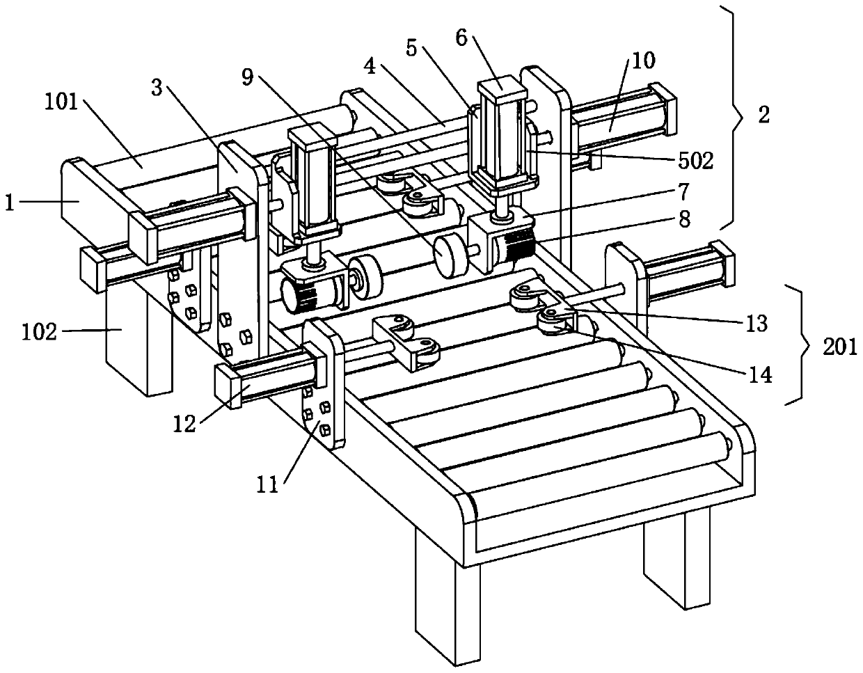 I beam burring device capable of being suitable for different specifications