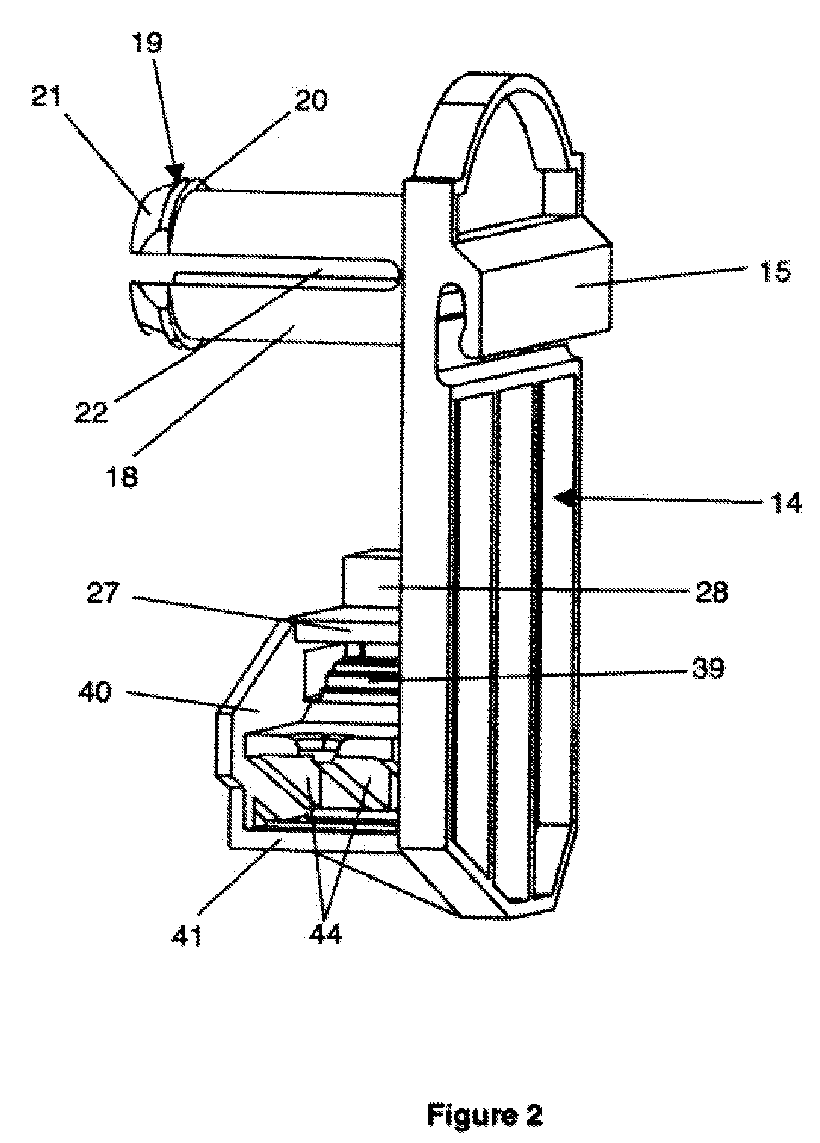 Device for training creeping plants