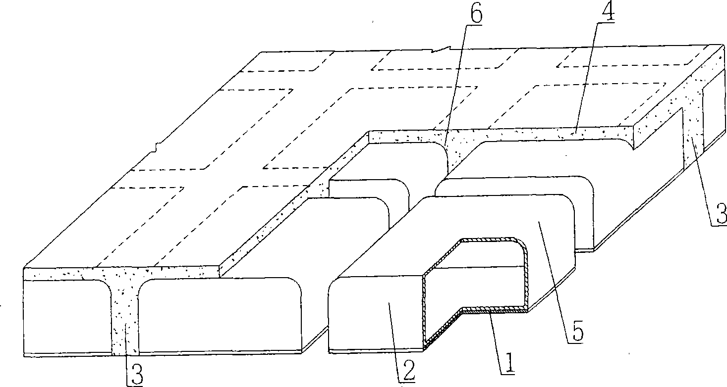 Combined reinforced concrete cassette ceiling