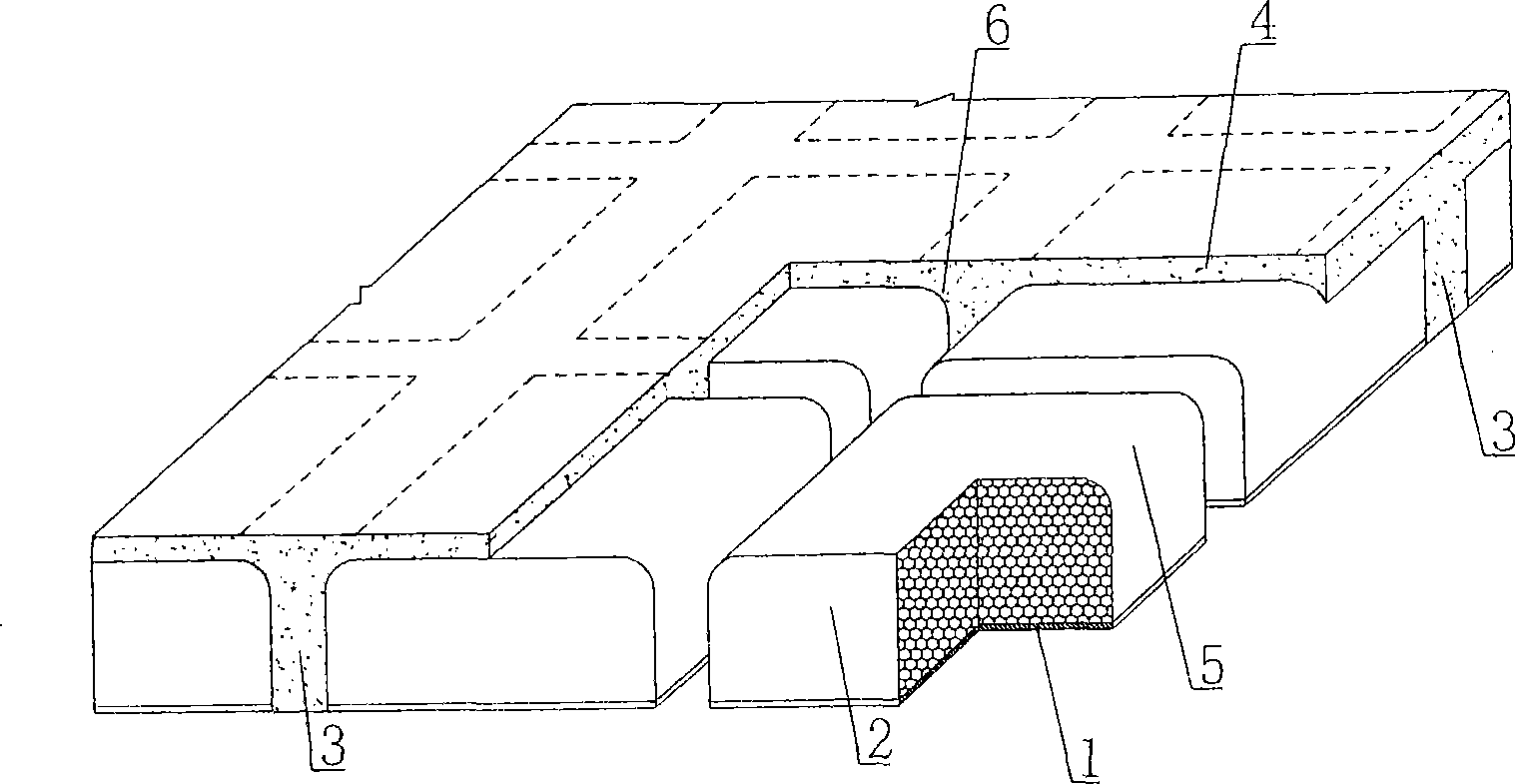 Combined reinforced concrete cassette ceiling