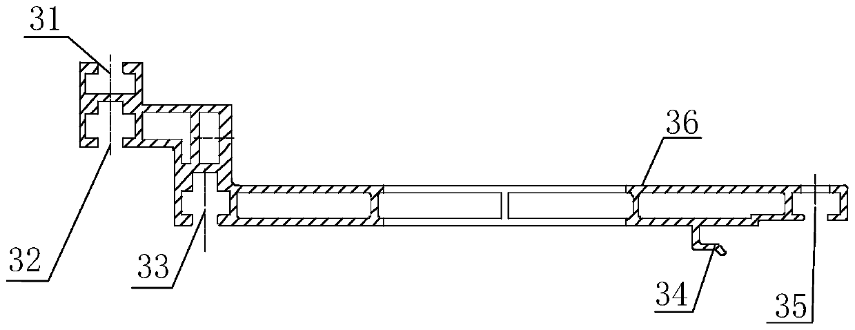 Hoisting structure of urban rail subway car ceiling interior