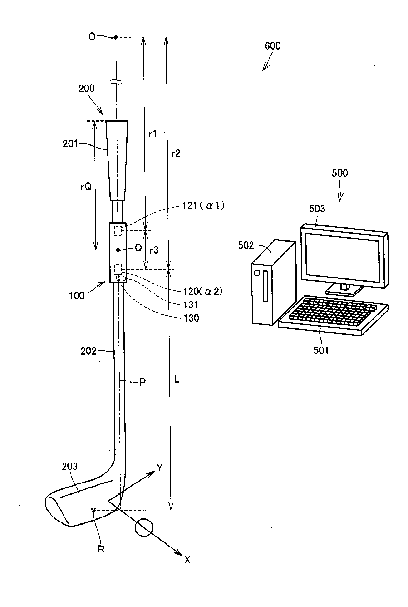 Swing analyzer and golf club shaft selecting system