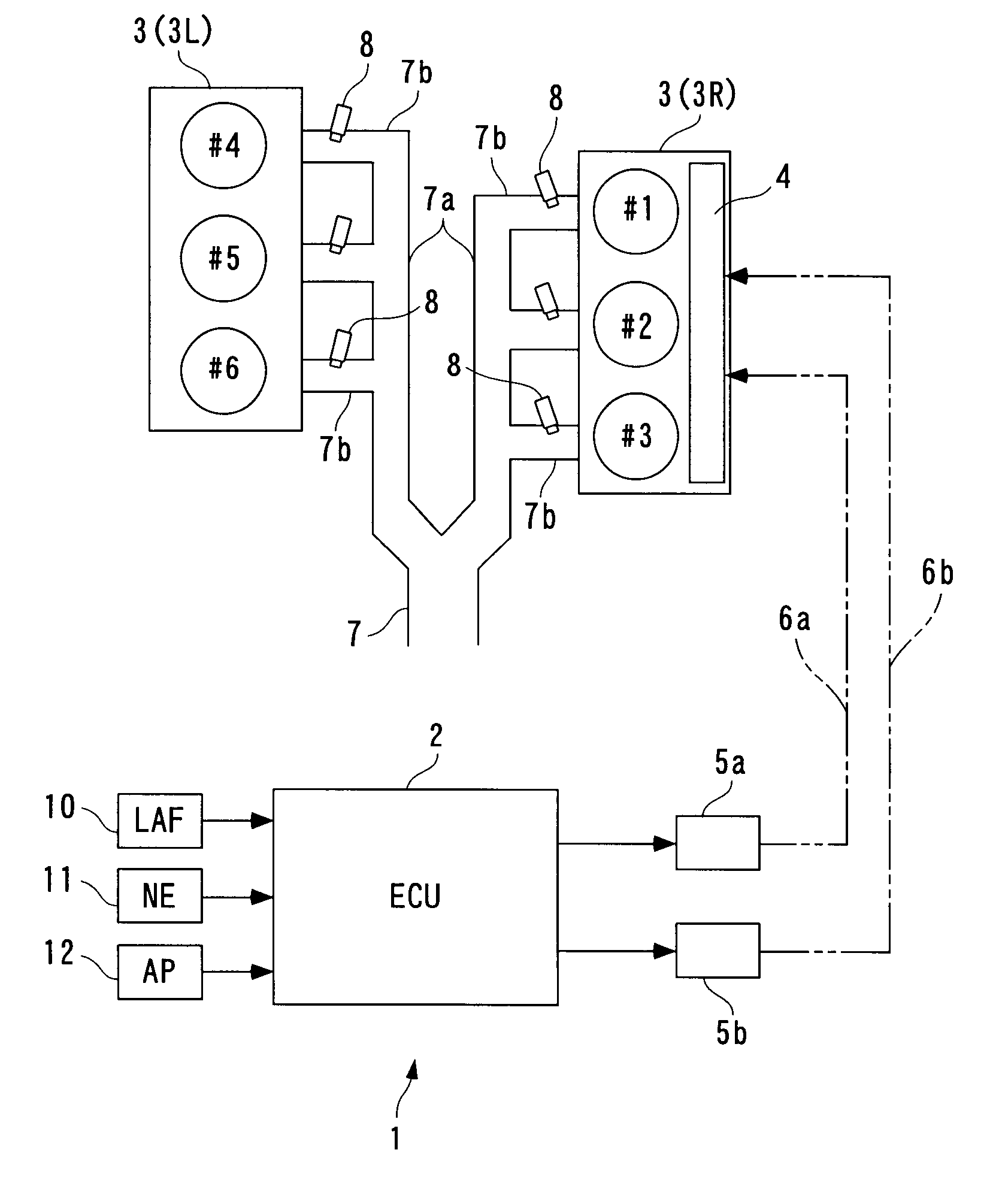 Failure determination system, failure determination method and engine control unit for variable-cylinder internal combustion engine