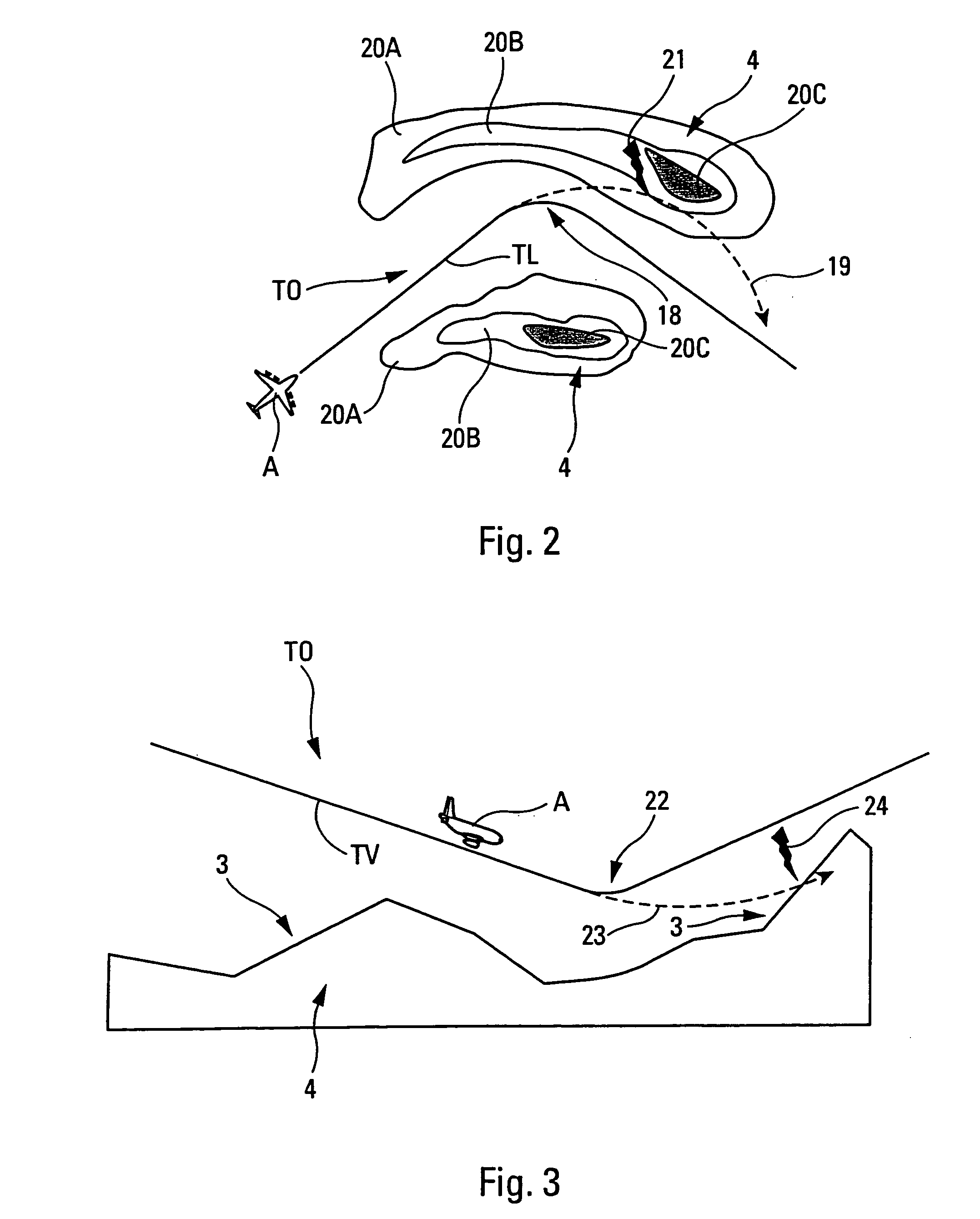 Method and device for ensuring the safety of a low-altitude flight of an aircraft