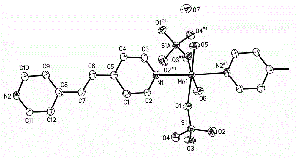 Hydrated 1,2-bis(4-pyridyl) ethylene manganese sulfate ferroelectric functional material and method for preparing same