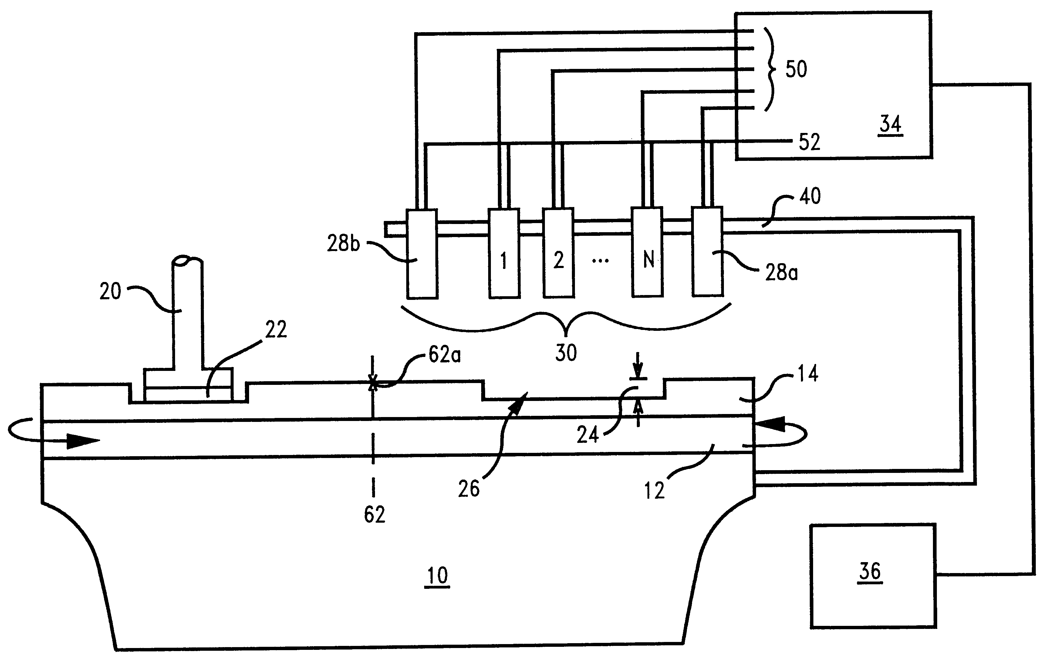 Method and apparatus for monitoring polishing pad wear during processing