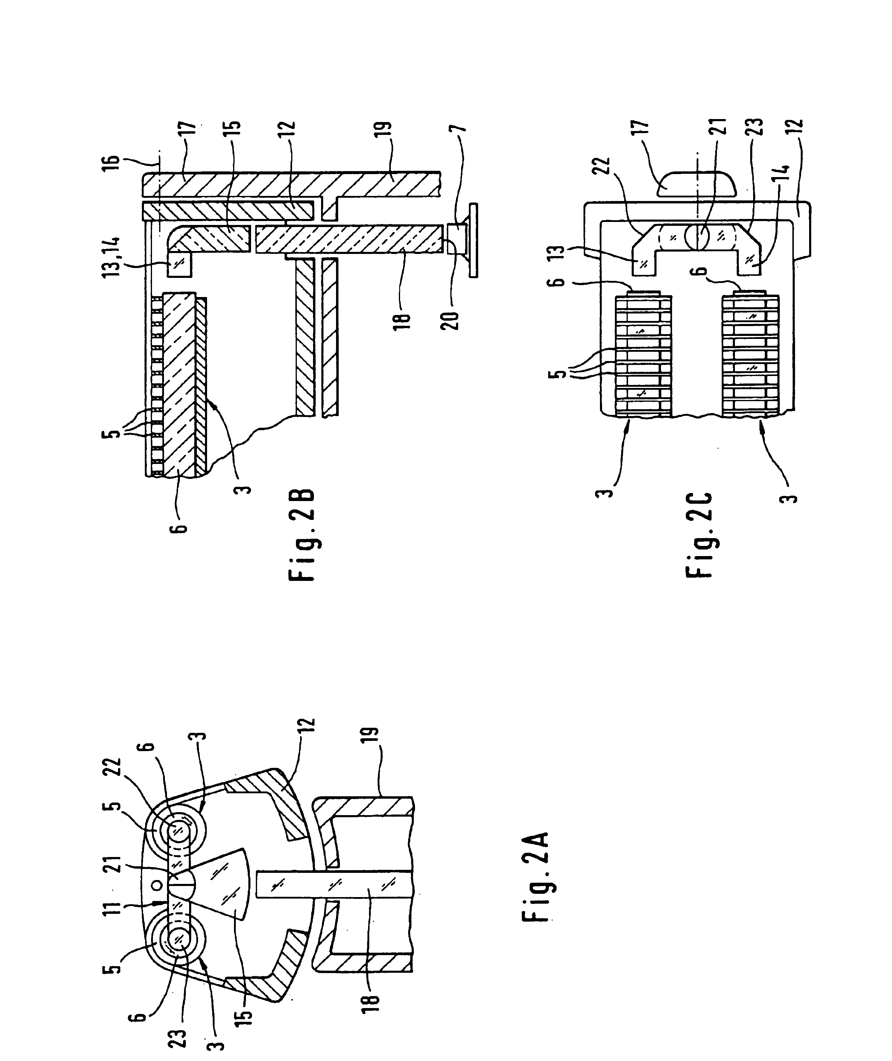 Electrically driven hair removal device