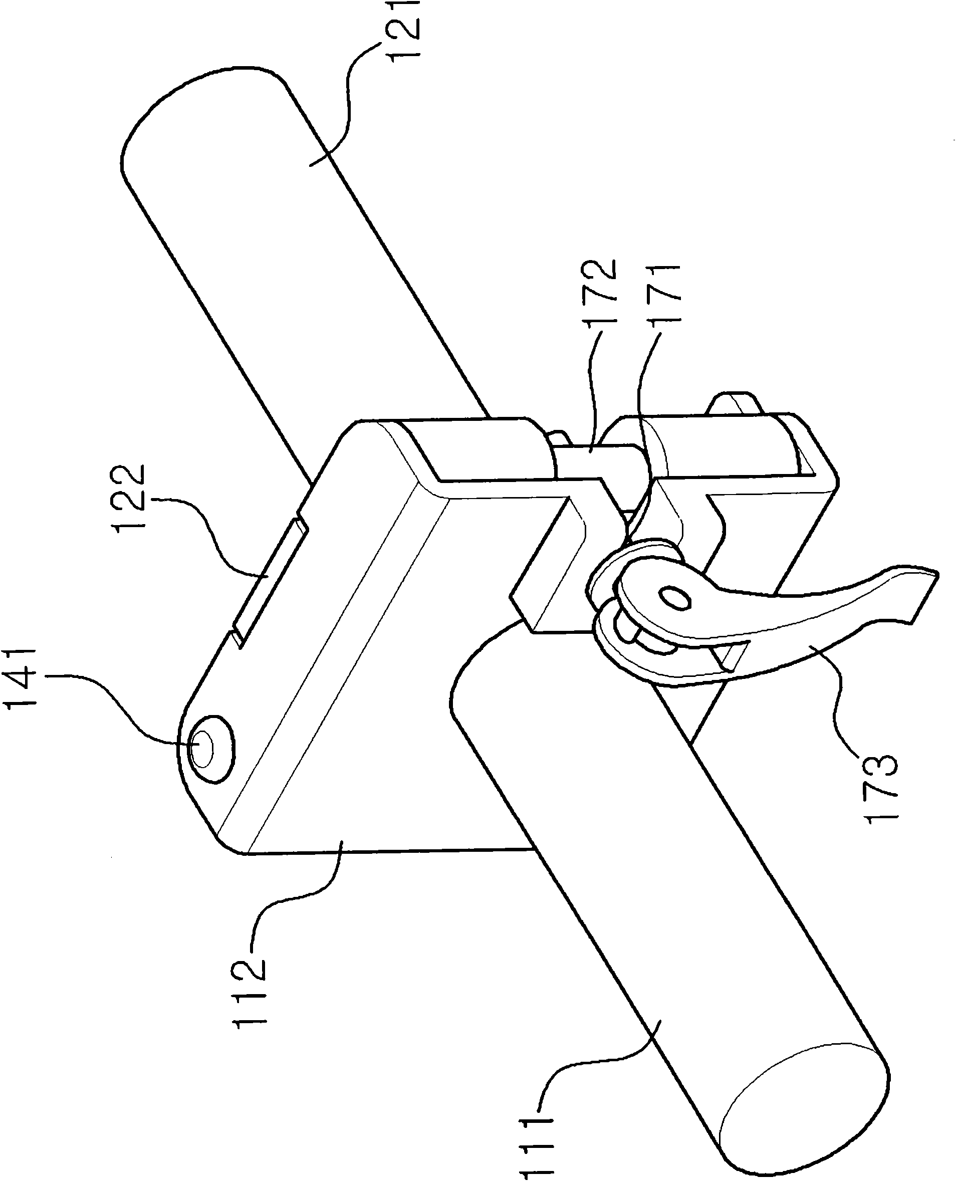 Bicycle folding device having a two-pivot hinge structure