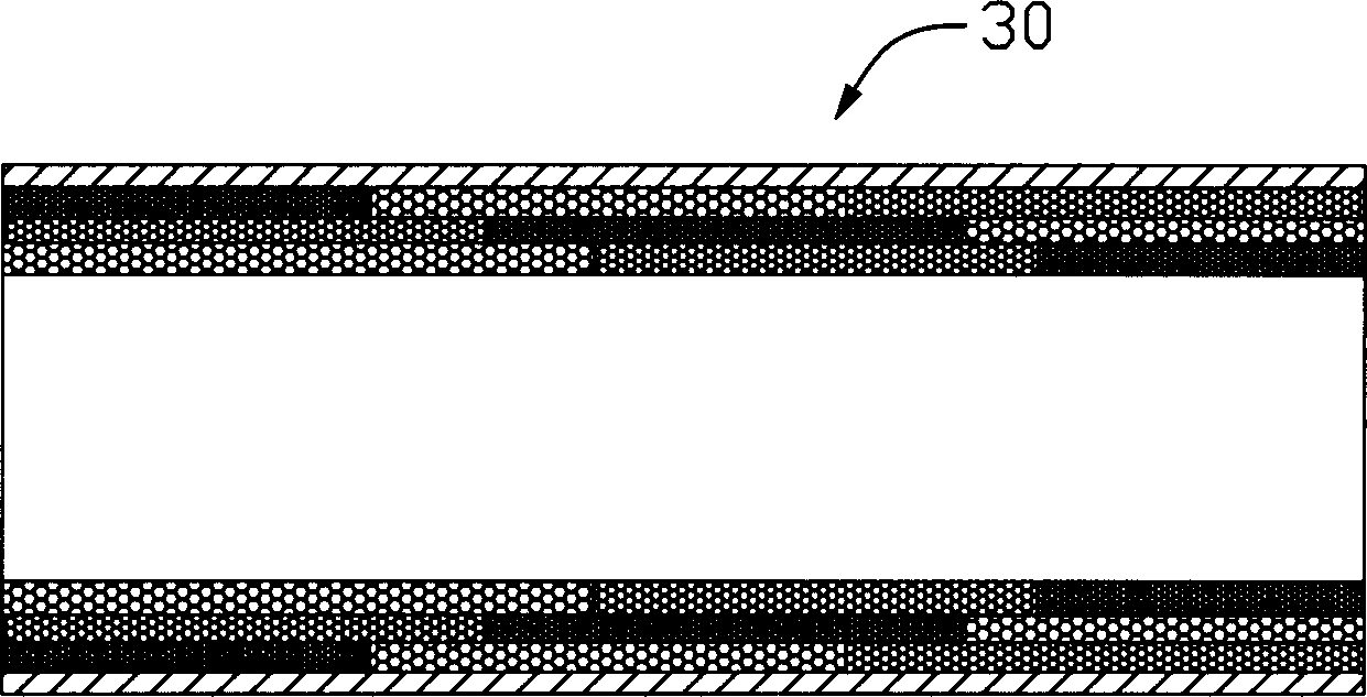 Sintering type heat pipe and manufacturing method thereof