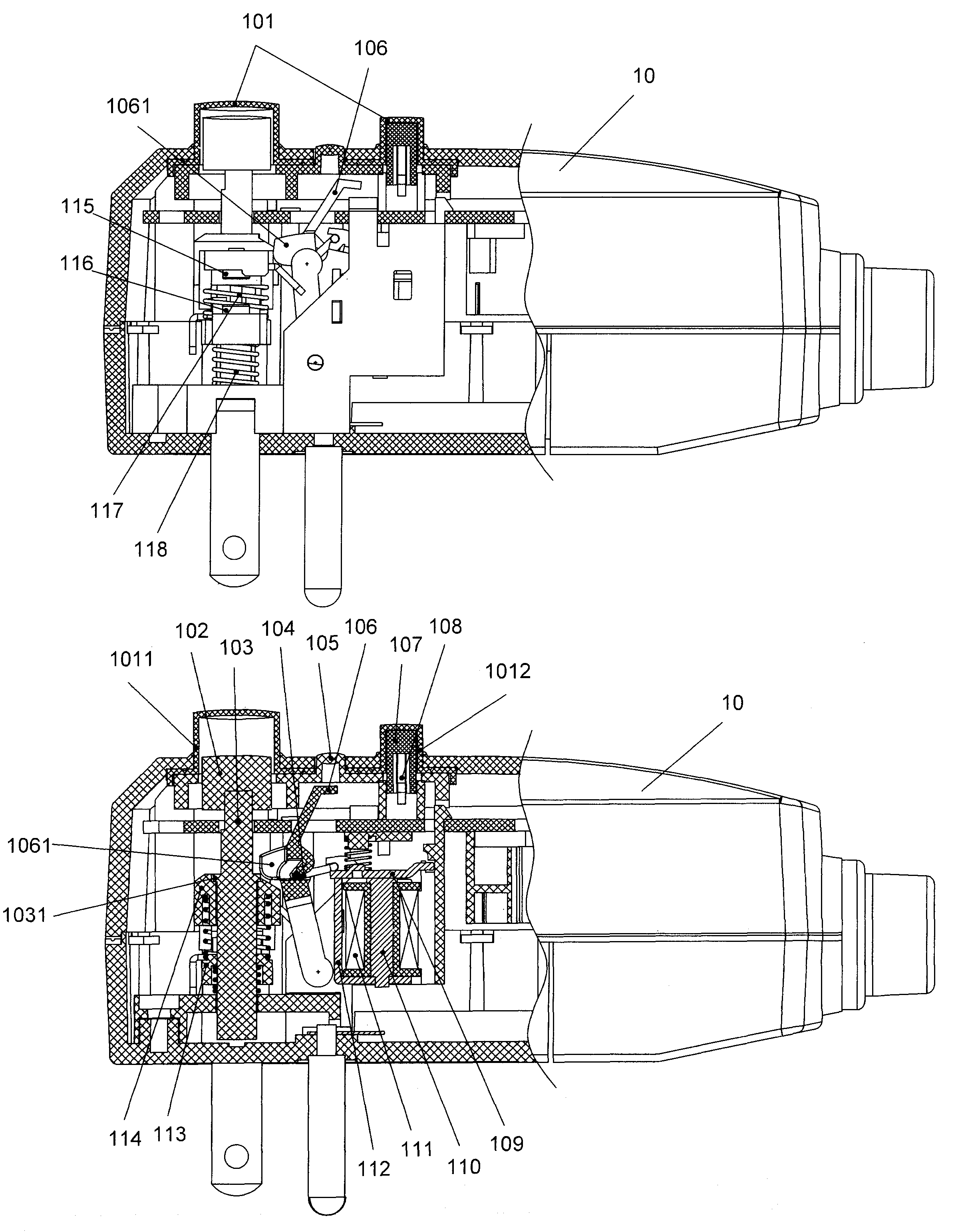 Leakage protective plug