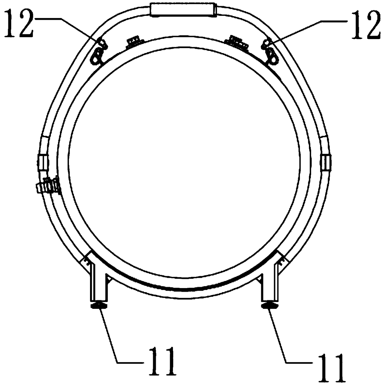 Hyperbaric oxygen chamber achieving air convection