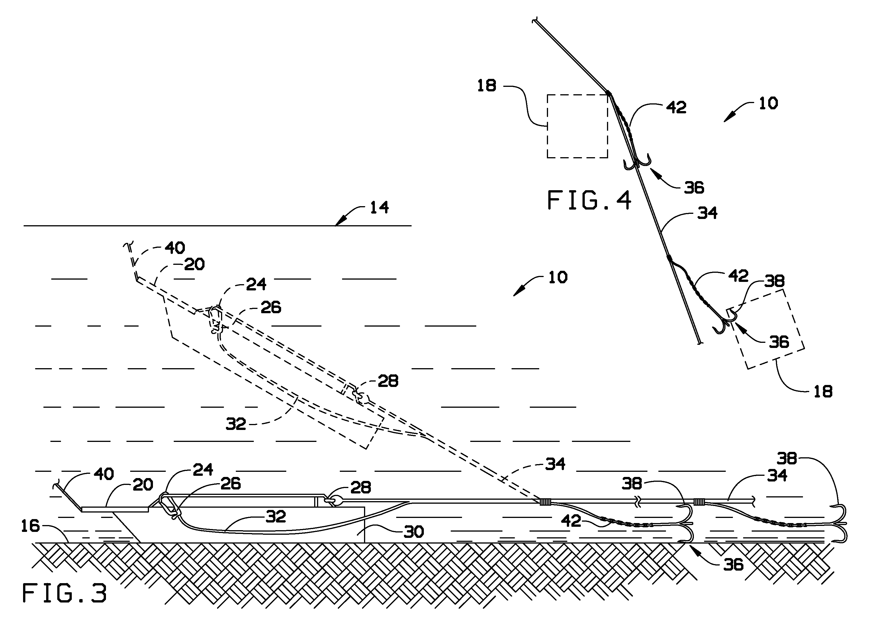 Marine debris grapple device and method