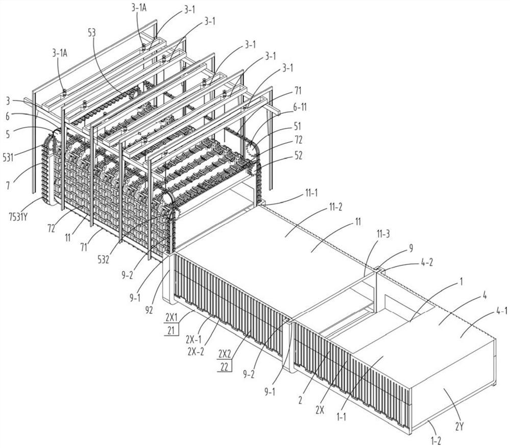 Sinking construction device for cast-in-place underground building