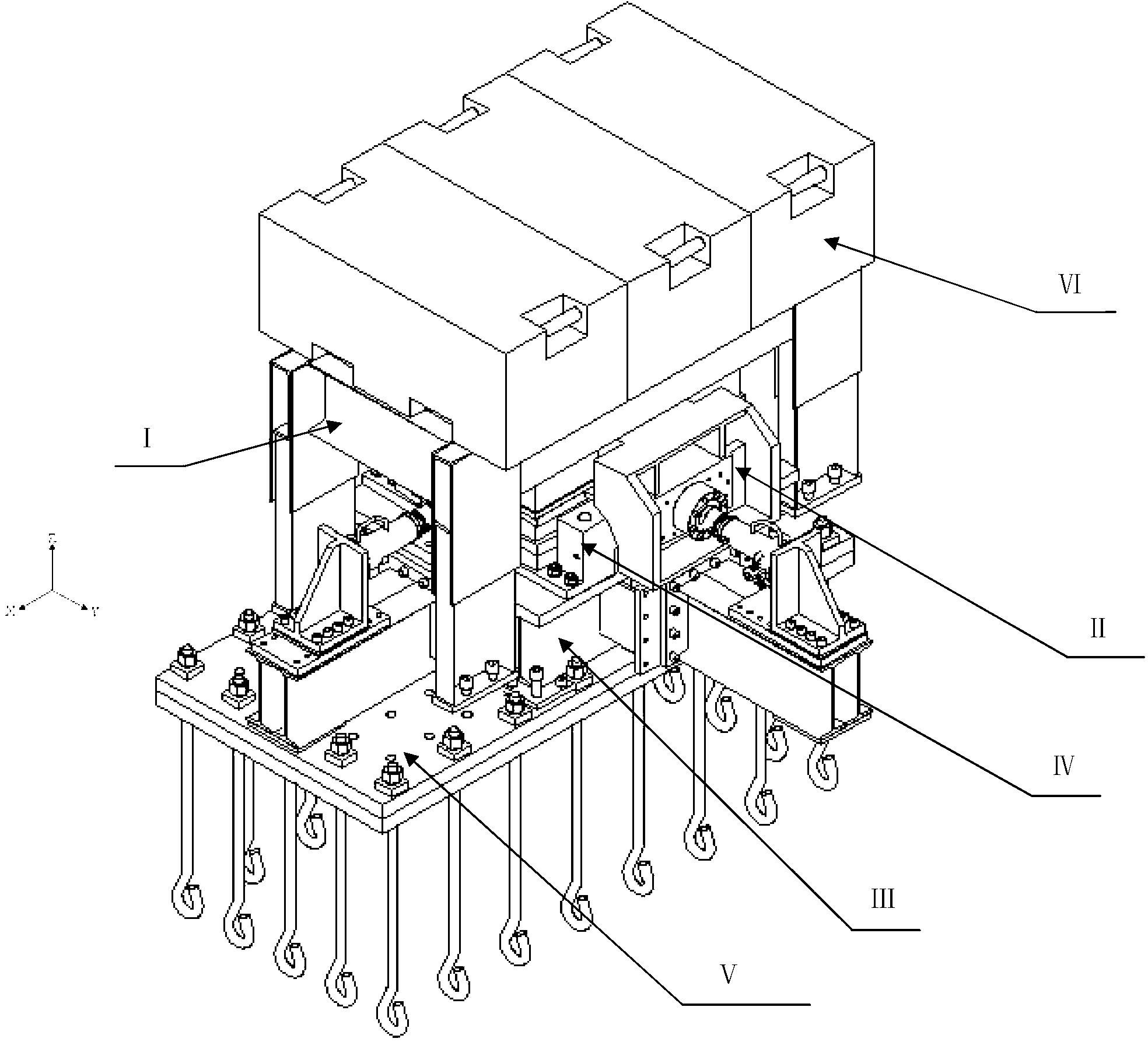 Calibration device for three-dimensional force measuring platform