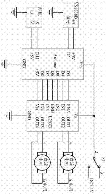 Domino intelligent car based on Arduino control