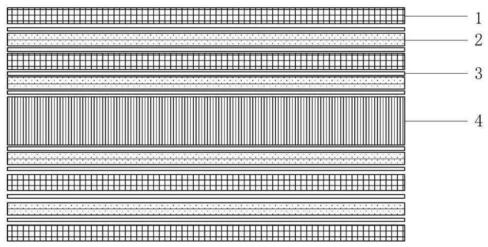 Integrated forming method of super-hybrid panel/three-dimensional woven hollow interlayer composite material