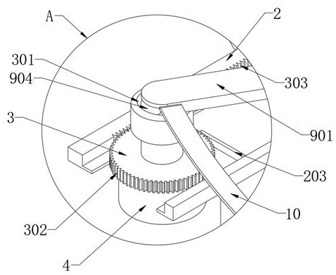 Multi-head multi-angle fast grinding device for carbon-carbon crucible grinding