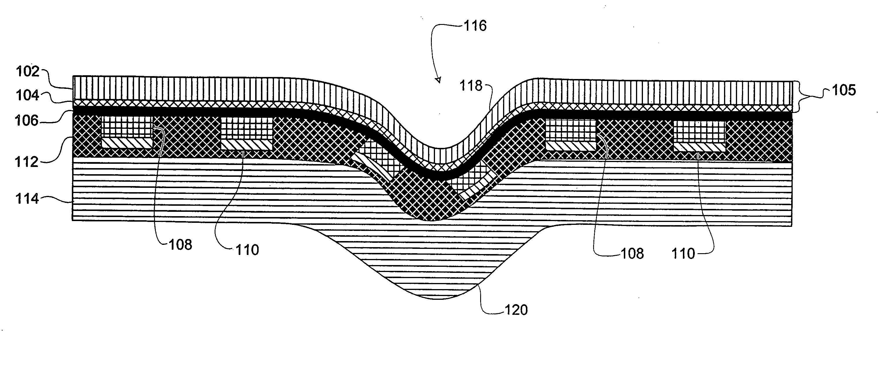 Microwave packaging with indentation patterns