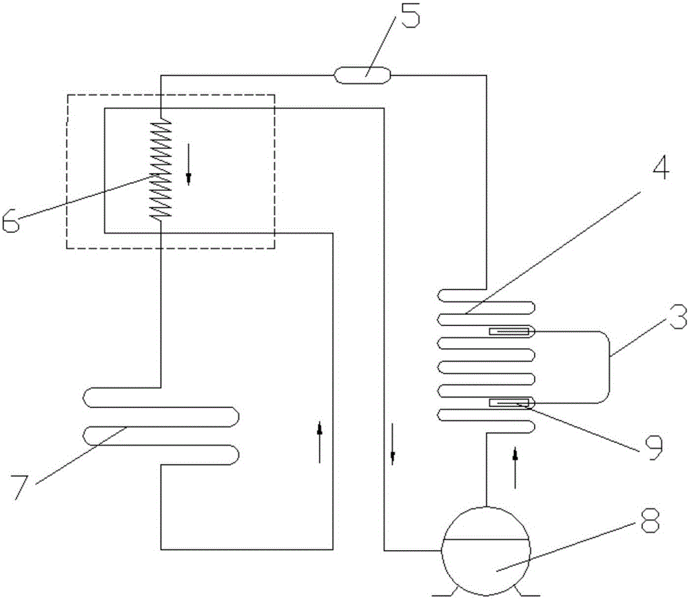 Middle beam with anti-condensation heat pipes