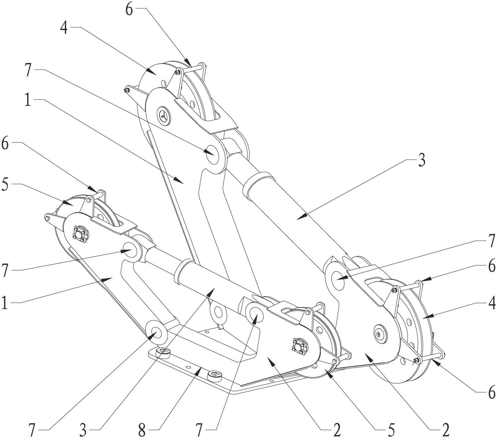 Rotary drilling rig and pulley yoke thereof